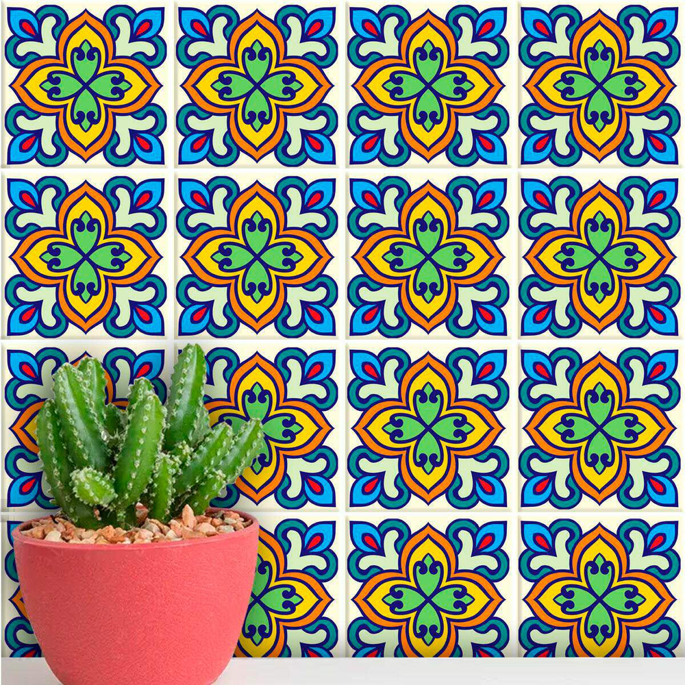 Adesivos de Azulejos Ladrilhos Hidráulicos Modelo 162-20x20cm