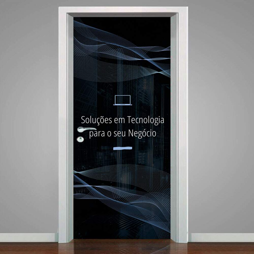 Adesivo de Porta para Tecnologia-93X210Cm Adesivo de Porta para Tecnologia-93X210Cm