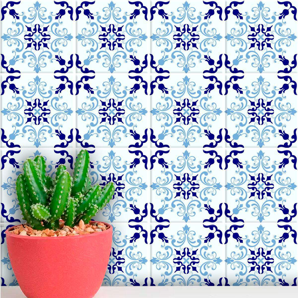 Adesivos de Azulejos Ladrilhos Hidráulicos Modelo 175-15x15cm Adesivos de Azulejos Ladrilhos Hidráulicos Modelo 175-15x15cm