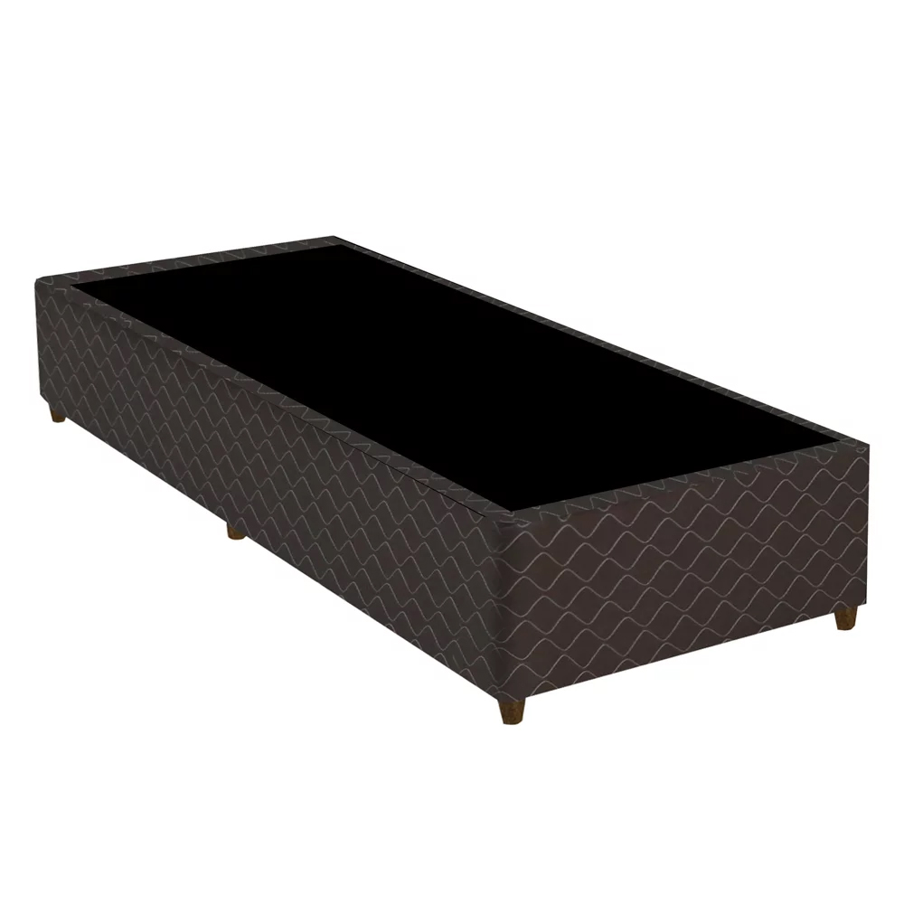 Base Para Cama Box Solteiro 88cm Poliéster Bordado Flora Marrom - Gazin Base Para Cama Box Solteiro 88cm Poliéster Bordado Flora Marrom - Gazin