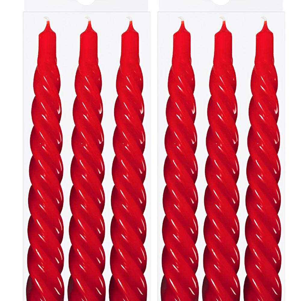 Kit 9 Vela Espiral Natalina Decoração Vermelha Torcida 20cm Kit 9 Vela Espiral Natalina Decoração Vermelha Torcida 20cm