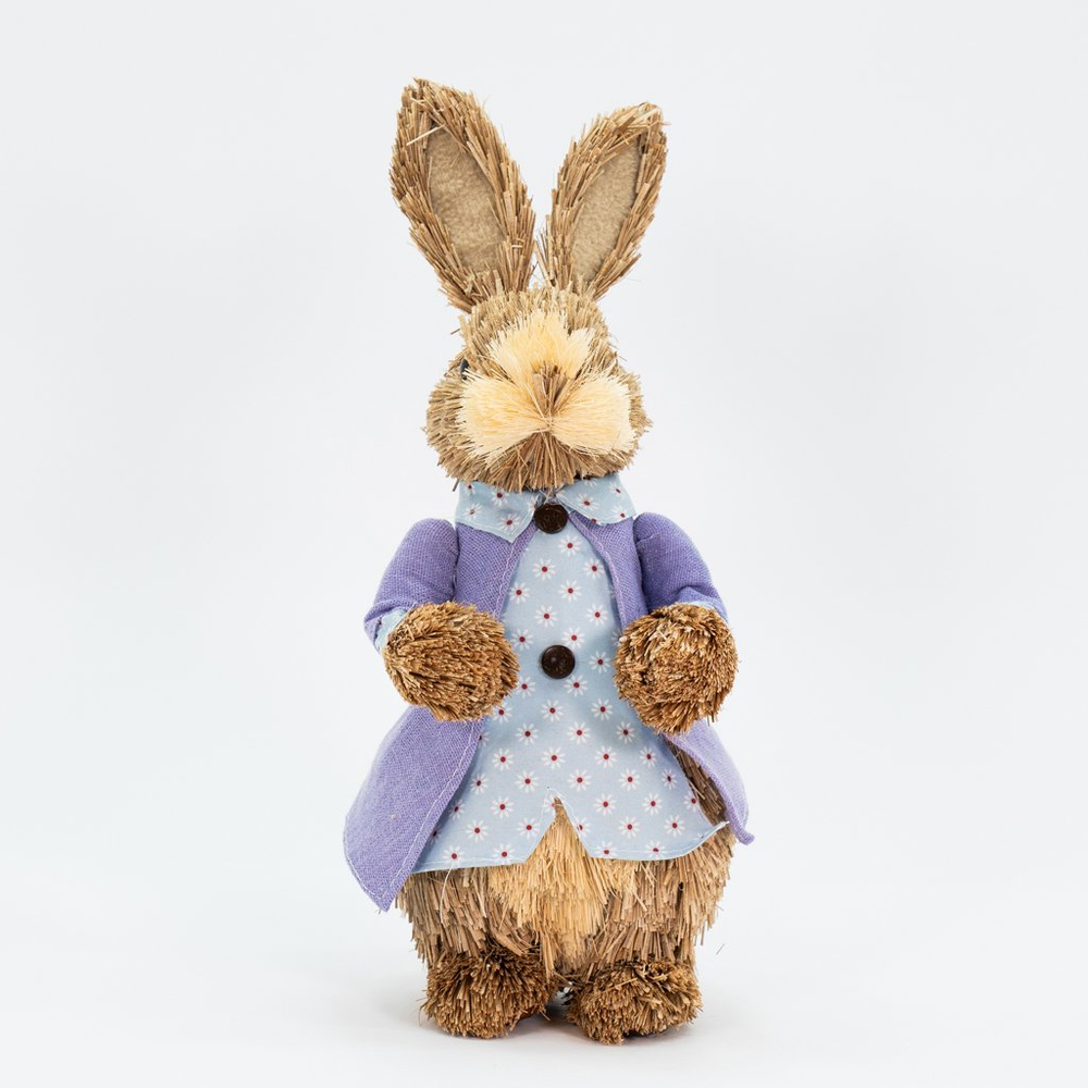 Coelho de Páscoa Enfeite Decoração em Palha Coelhinho 33cm Coelho de Páscoa Enfeite Decoração em Palha Coelhinho 33cm