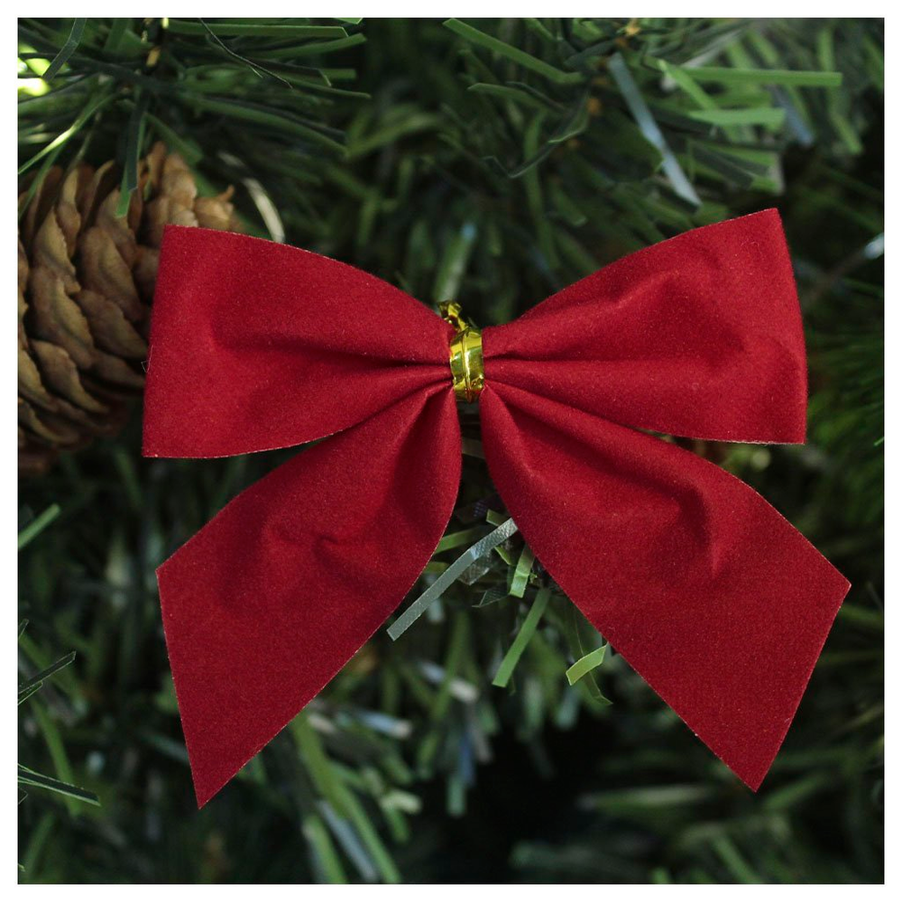 Enfeite Árvore Natal Laço Vermelho 7cm 150 Unidades Enfeite Árvore Natal Laço Vermelho 7cm 150 Unidades