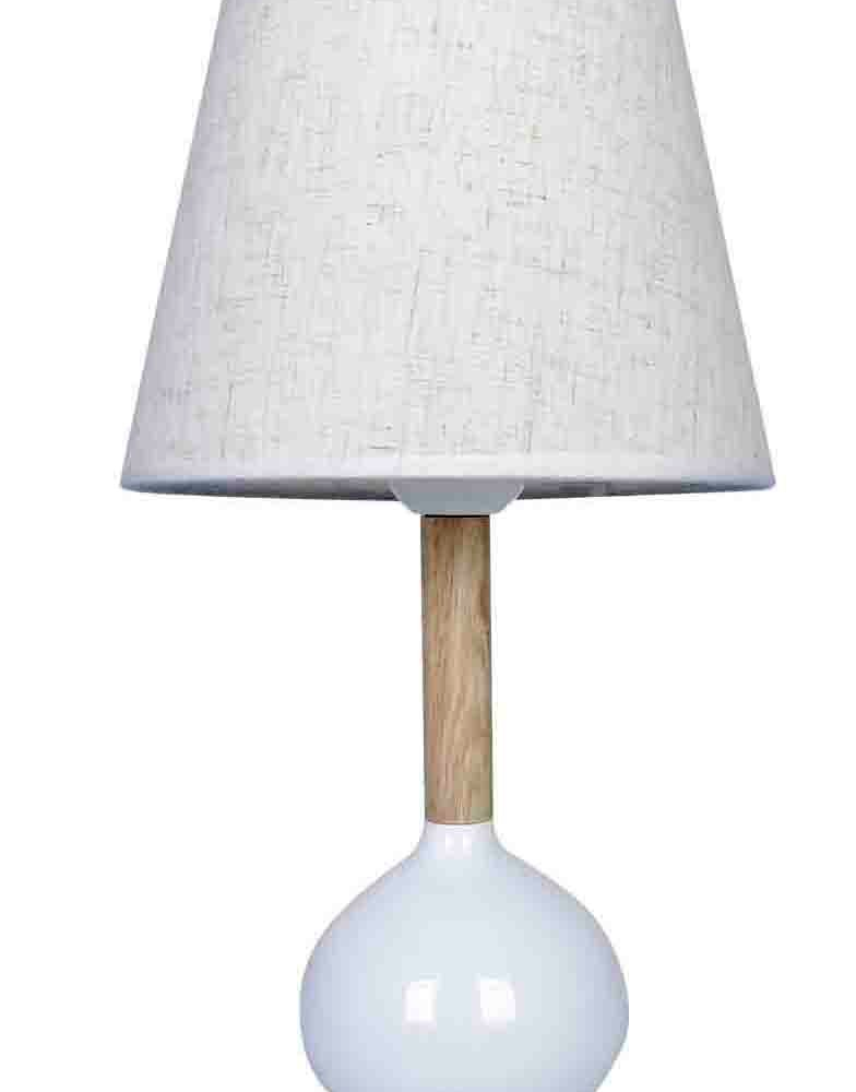 Abajur Luminária Branca De Mesa 38cm Bivolt 110/220v Abajur Luminária Branca De Mesa 38cm Bivolt 110/220v