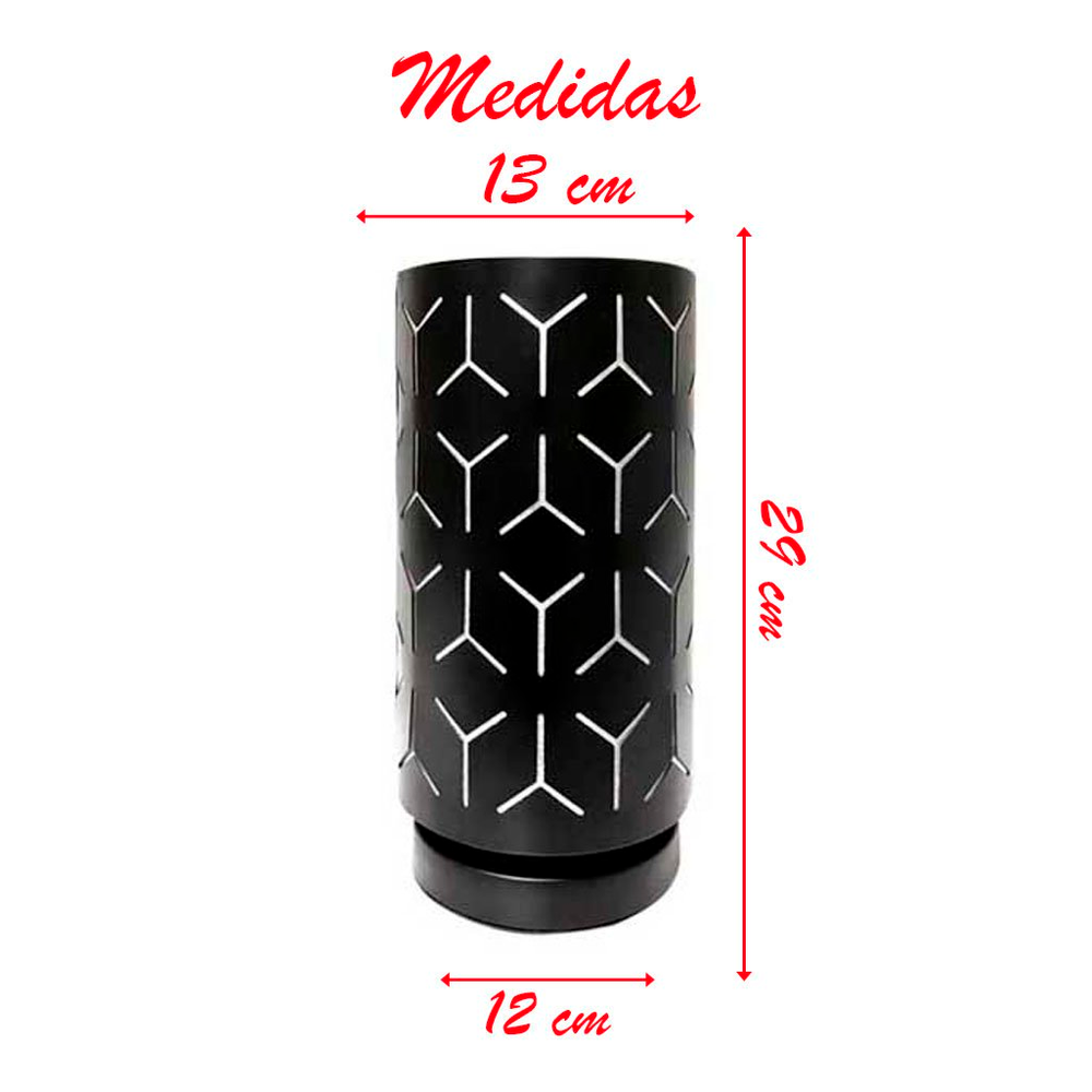 Abajur Luminária Preta De Mesa 29cm Bivolt 110/220v Abajur Luminária Preta De Mesa 29cm Bivolt 110/220v