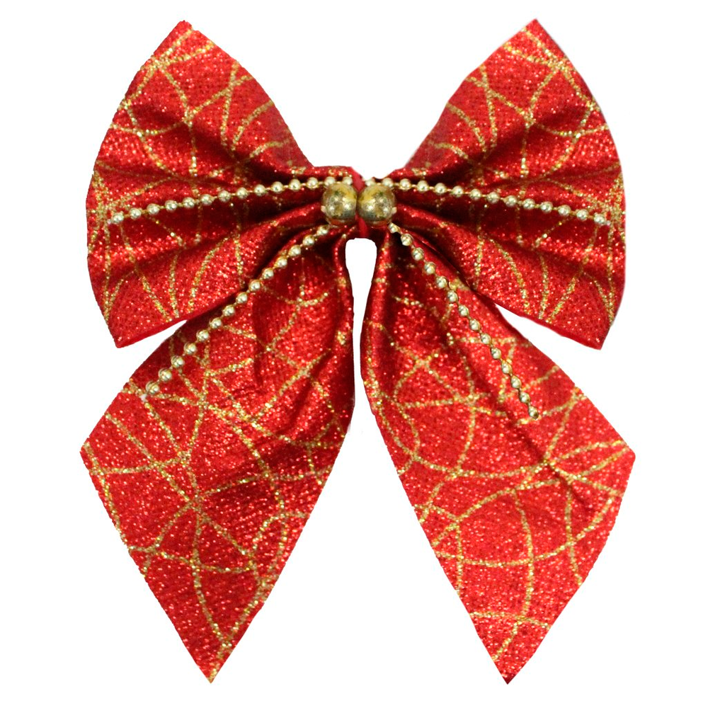 Kit 6 Peças Enfeite Árvore Natal Laço Lacinho Vermelho Brilhante 15,5cm Kit 6 Peças Enfeite Árvore Natal Laço Lacinho Vermelho Brilhante 15,5cm