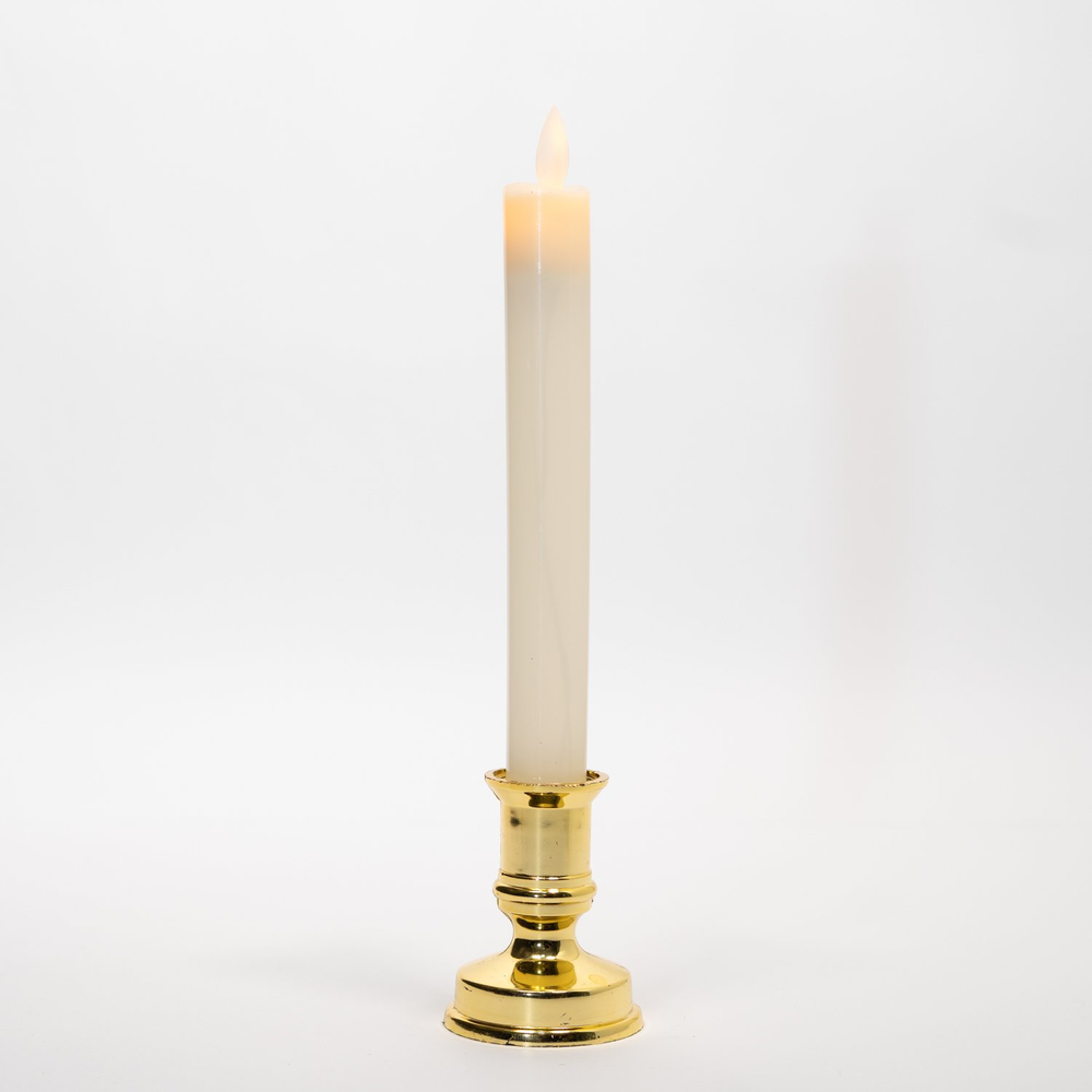 Castiçal Com Vela Elétrica 2 Peças Decoração Natalina 25cm Castiçal Com Vela Elétrica 2 Peças Decoração Natalina 25cm