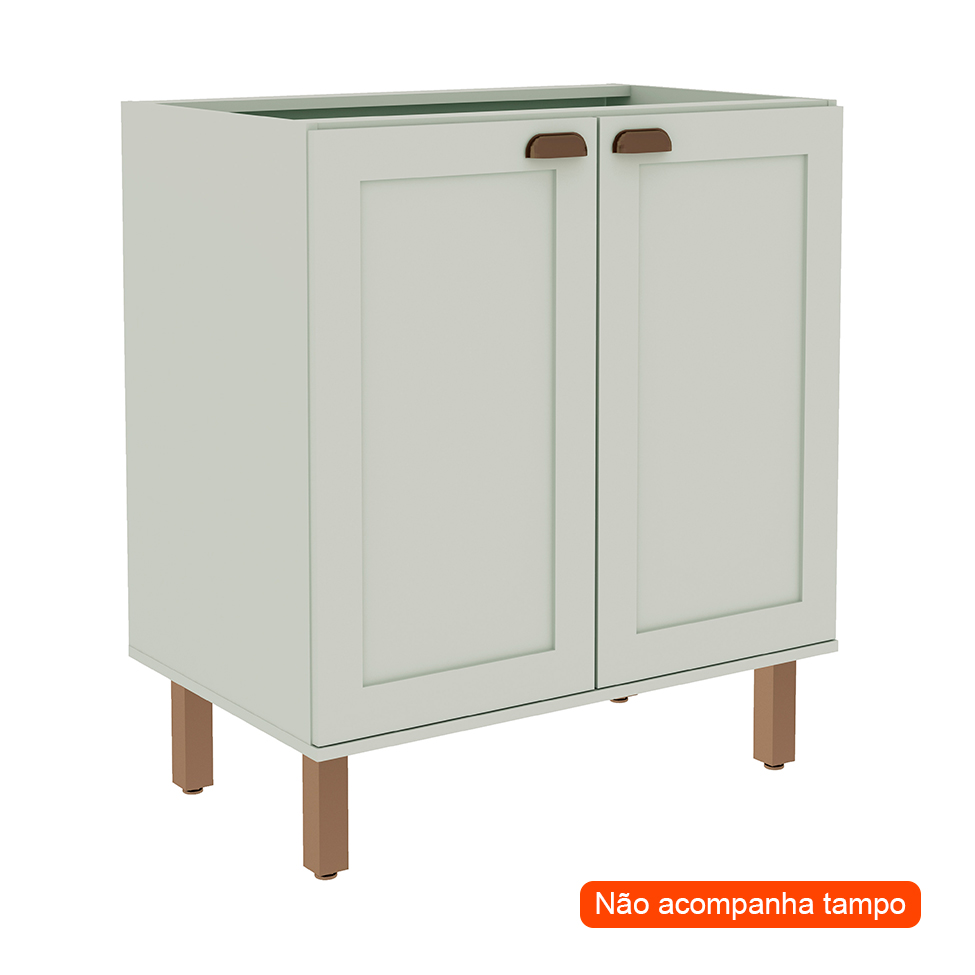 Balcão de Cozinha Iluminata 2 Portas Mint 80 cm Balcão de Cozinha Iluminata 2 Portas Mint 80 cm