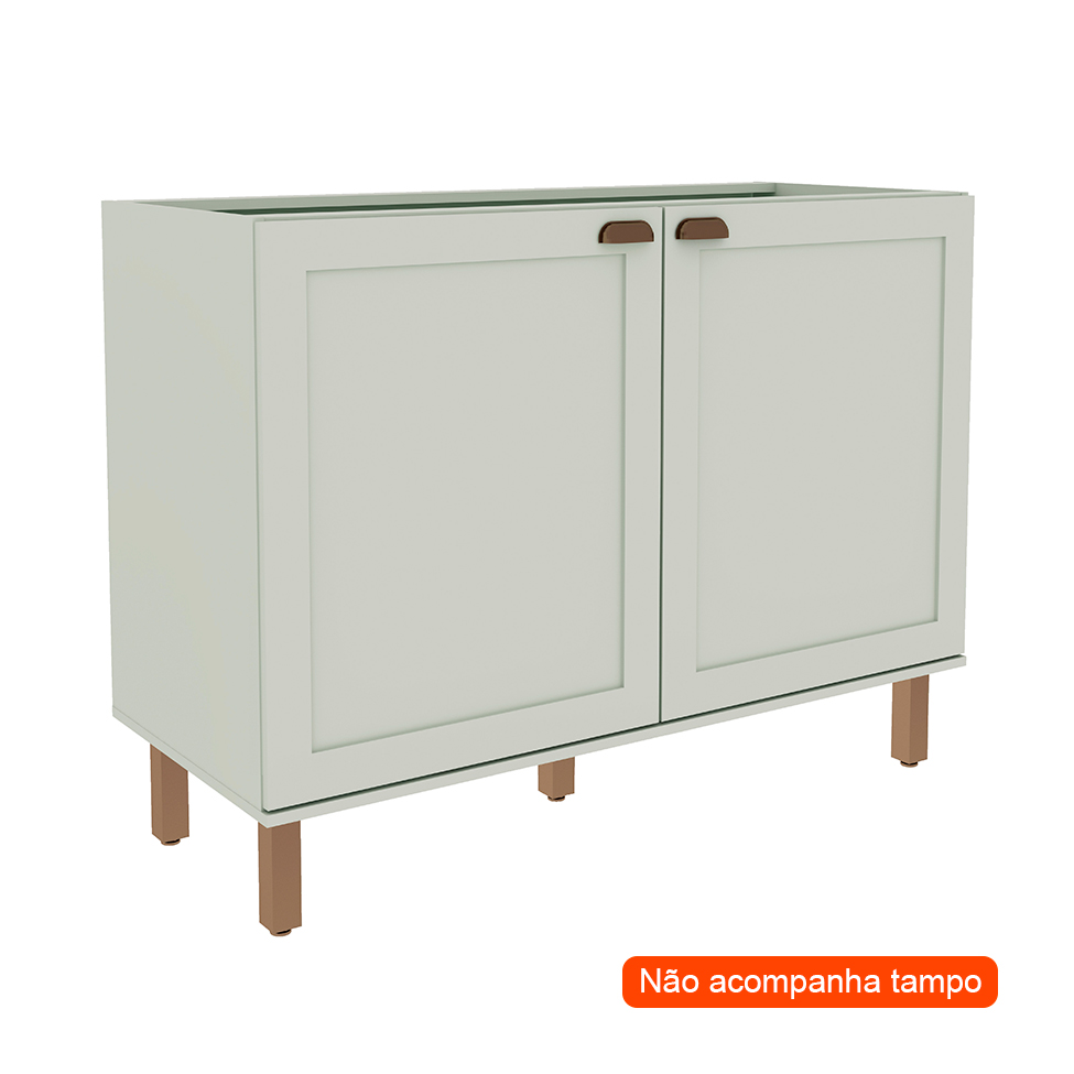 Balcão de Cozinha Iluminata 2 Portas Mint 120 cm Balcão de Cozinha Iluminata 2 Portas Mint 120 cm