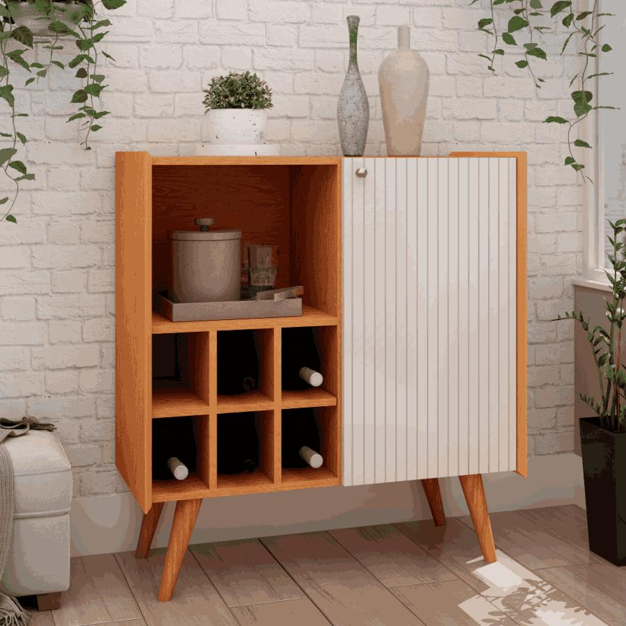 Aparador Balcão Adega Genialflex Vértice Cinamomo Branco Laca Aparador Balcão Adega Genialflex Vértice Cinamomo Branco Laca