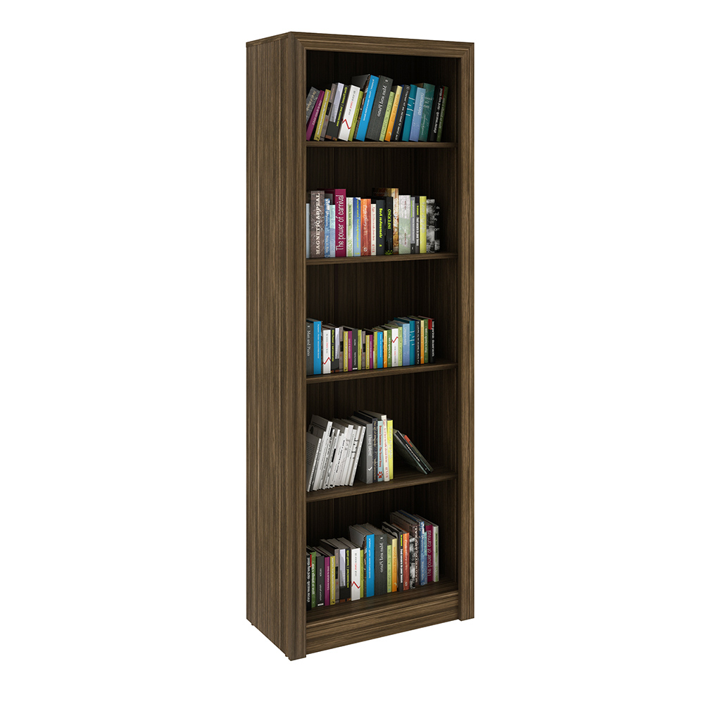Armário Estante Alto para Escritório Home Office ME4104 MDP Nogal G69 - Gran Belo Armário Estante Alto para Escritório Home Office ME4104 MDP Nogal G69 - Gran Belo