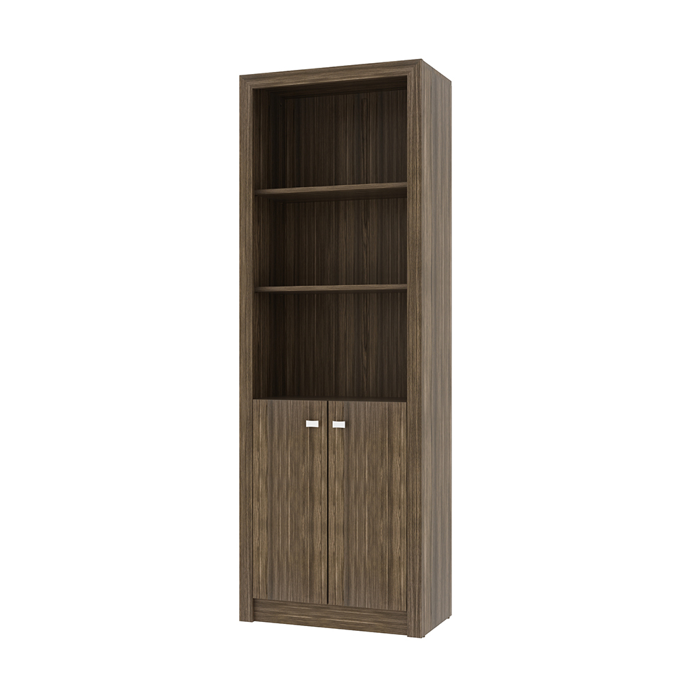 Armário Estante Alto para Escritório Home Office ME4110 MDP Nogal G69 - Gran Belo Armário Estante Alto para Escritório Home Office ME4110 MDP Nogal G69 - Gran Belo