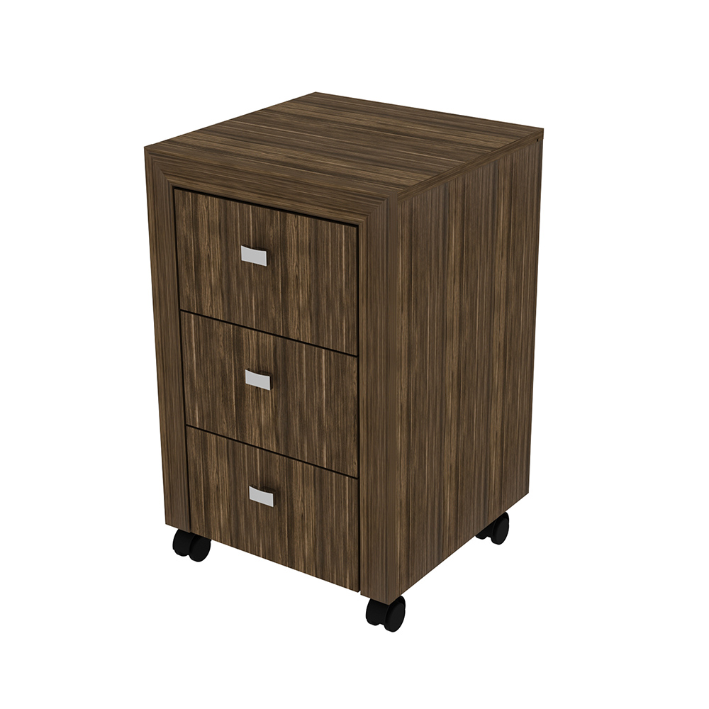 Gaveteiro para Escritório Home Office ME4108 MDP Nogal G69 - Gran Belo Gaveteiro para Escritório Home Office ME4108 MDP Nogal G69 - Gran Belo