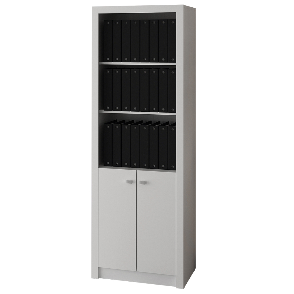 Armário Estante Alto para Escritório Home Office ME4110 MDP Branco G69 - Gran Belo Armário Estante Alto para Escritório Home Office ME4110 MDP Branco G69 - Gran Belo