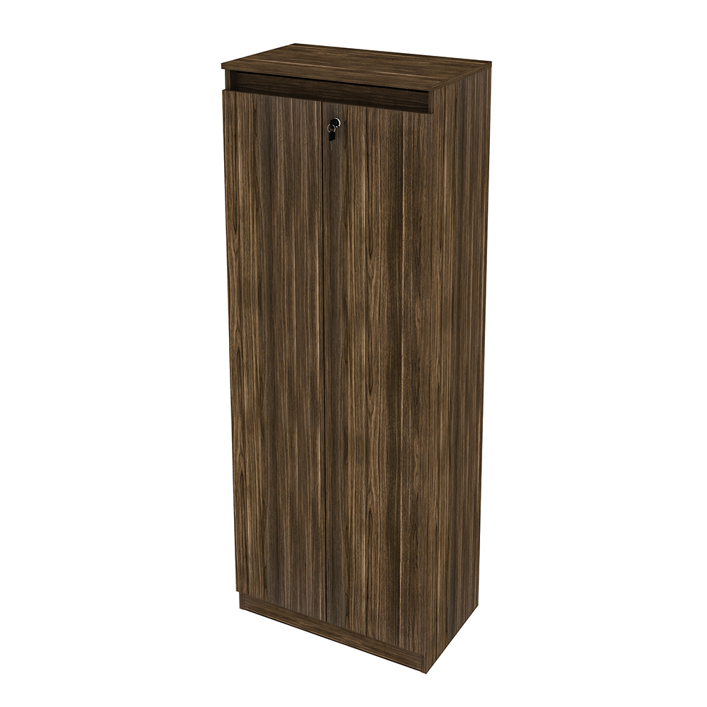 Armário Alto com Tranca para Escritório Home Office ME4151 MDP Nogal G69 - Gran Belo Armário Alto com Tranca para Escritório Home Office ME4151 MDP Nogal G69 - Gran Belo