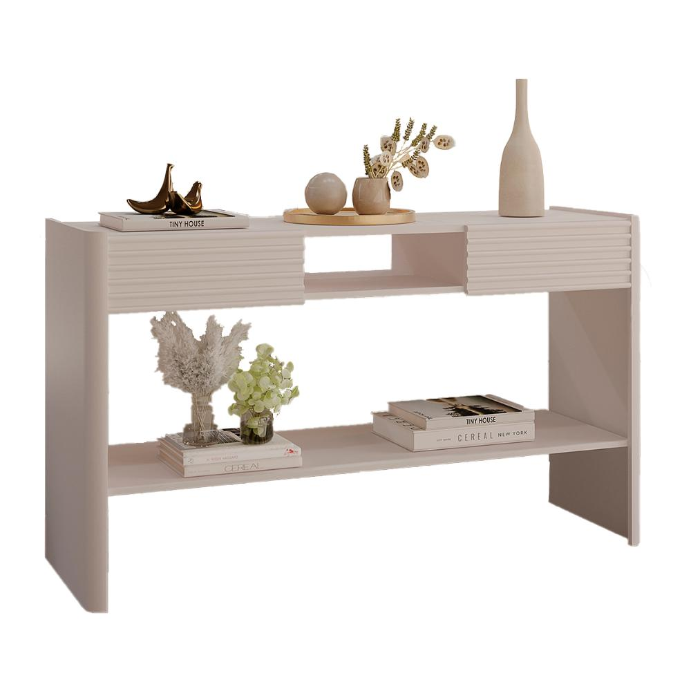 Aparador Buffet Bossa Sala de Estar com 2 Gavetas Off White Aparador Buffet Bossa Sala de Estar com 2 Gavetas Off White