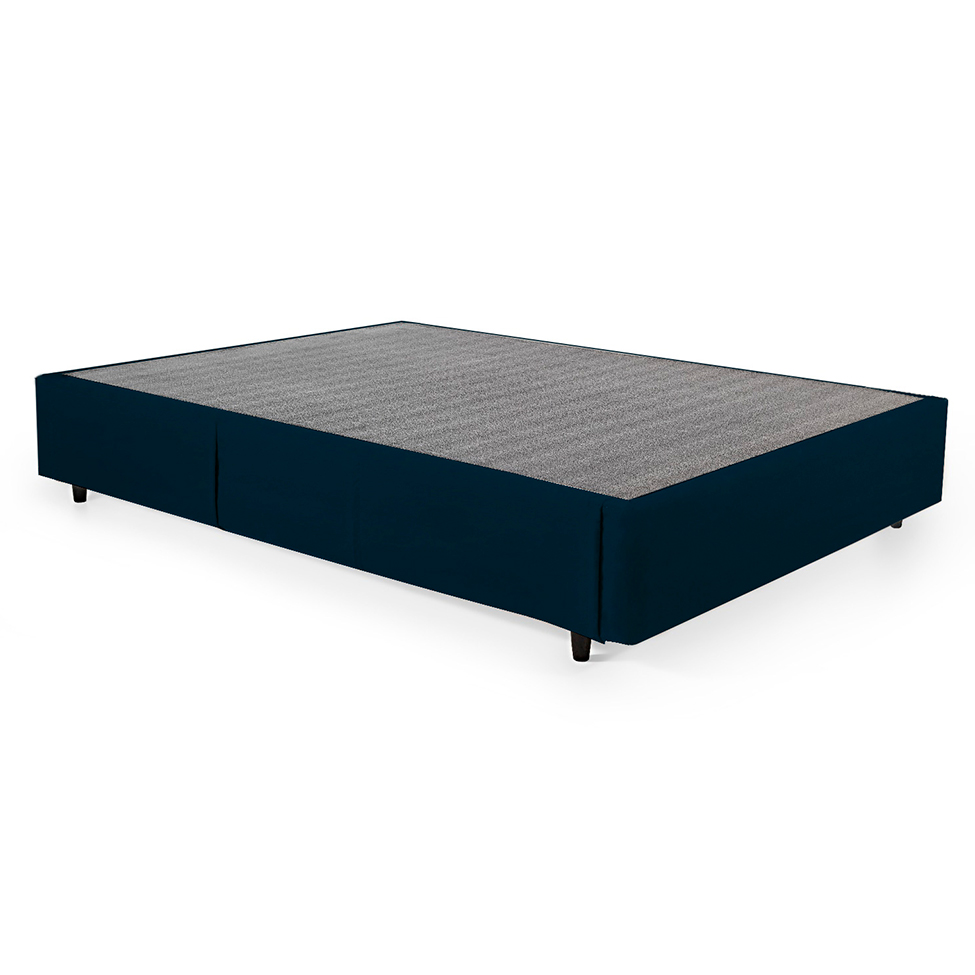 Base para Cama Box Solteiro Guldi com Guarda Objetos Azul Base para Cama Box Solteiro Guldi com Guarda Objetos Azul