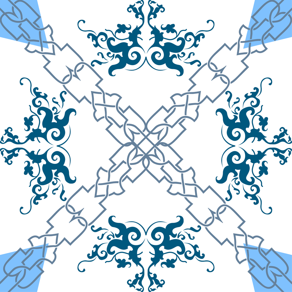 Adesivo De Azulejo Haus For Fun Português Arabesco 02 15X15 Adesivo De Azulejo Haus For Fun Português Arabesco 02 15X15