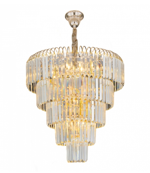 Lustre Versailles Cristal + Metal Champanhe E Dourado H/12 Hevvy Lustre Versailles Cristal + Metal Champanhe E Dourado H/12 Hevvy