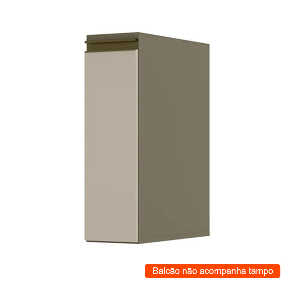 Balcão de Cozinha Porta Condimentos Évelin 1 Porta Duna e Cristal Balcão de Cozinha Porta Condimentos Évelin 1 Porta Duna e Cristal