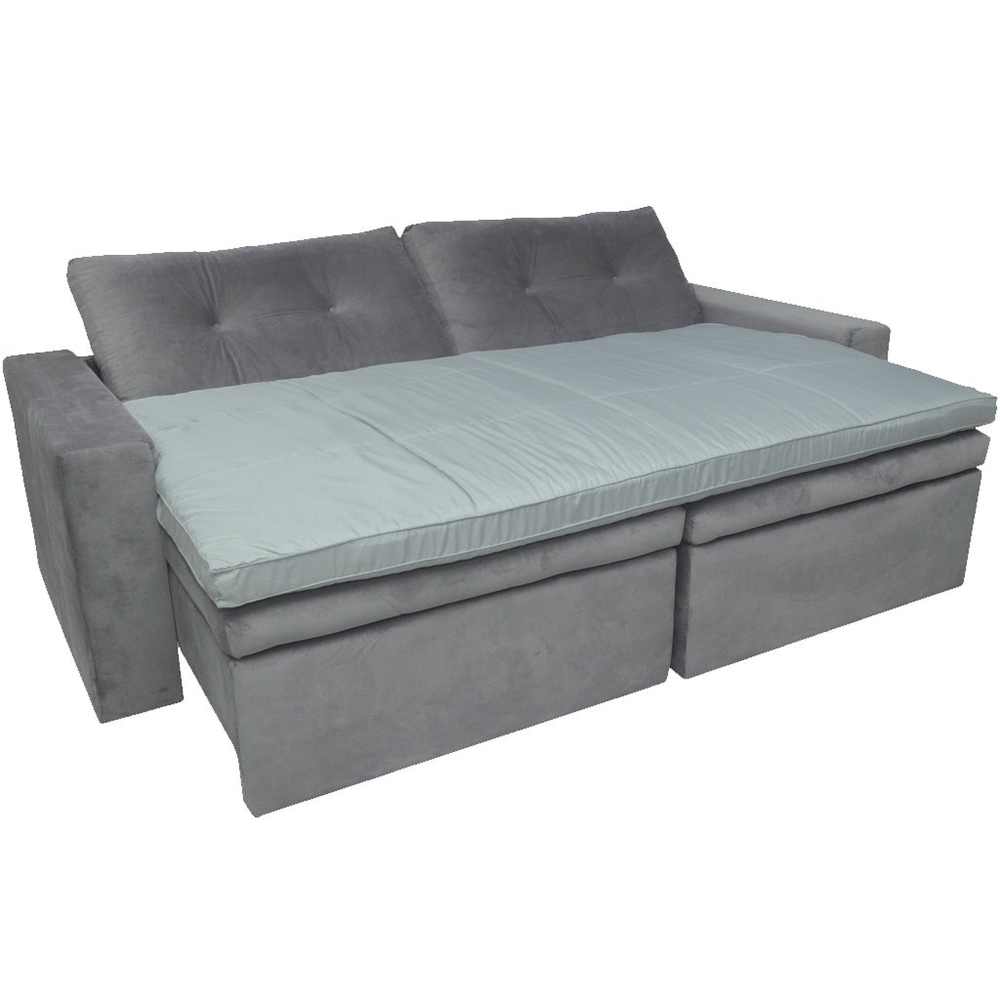 Pillow Top para Sofá Reclinável 10cm 1200g/m² 220x100cm Cinza Pillow Top para Sofá Reclinável 10cm 1200g/m² 220x100cm Cinza