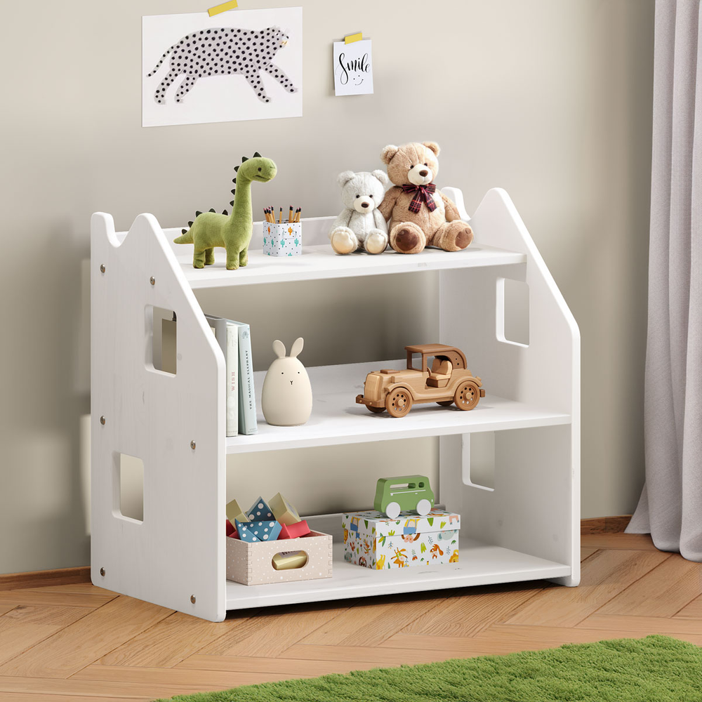 Armário Infantil Brinquedos Branco Organizador Madeira Yasmin Armário Infantil Brinquedos Branco Organizador Madeira Yasmin