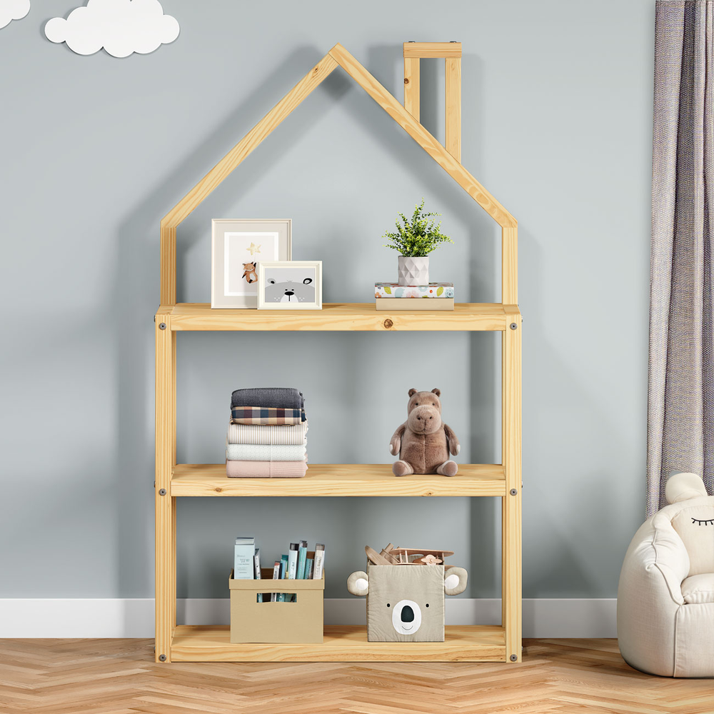 Estante Infantil Organizadora 3 Prateleiras Madeira Montessori Natural Lenise Estante Infantil Organizadora 3 Prateleiras Madeira Montessori Natural Lenise