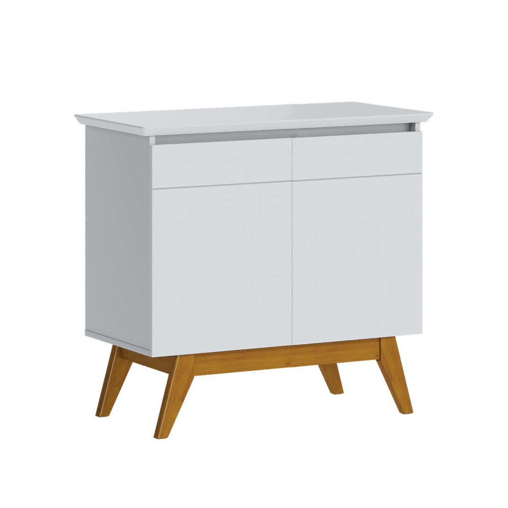 Buffet Classic 2 Portas Branco Acetinado - Imcal Móveis Buffet Classic 2 Portas Branco Acetinado - Imcal Móveis