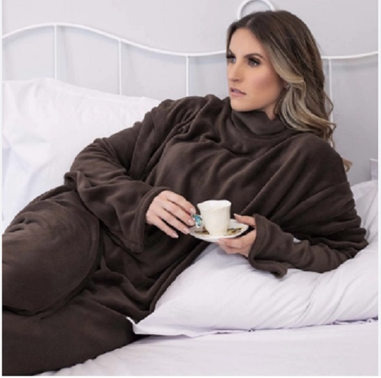 Cobertor com Manga Fleece Nevada Juma - Marrom Cobertor com Manga Fleece Nevada Juma - Marrom