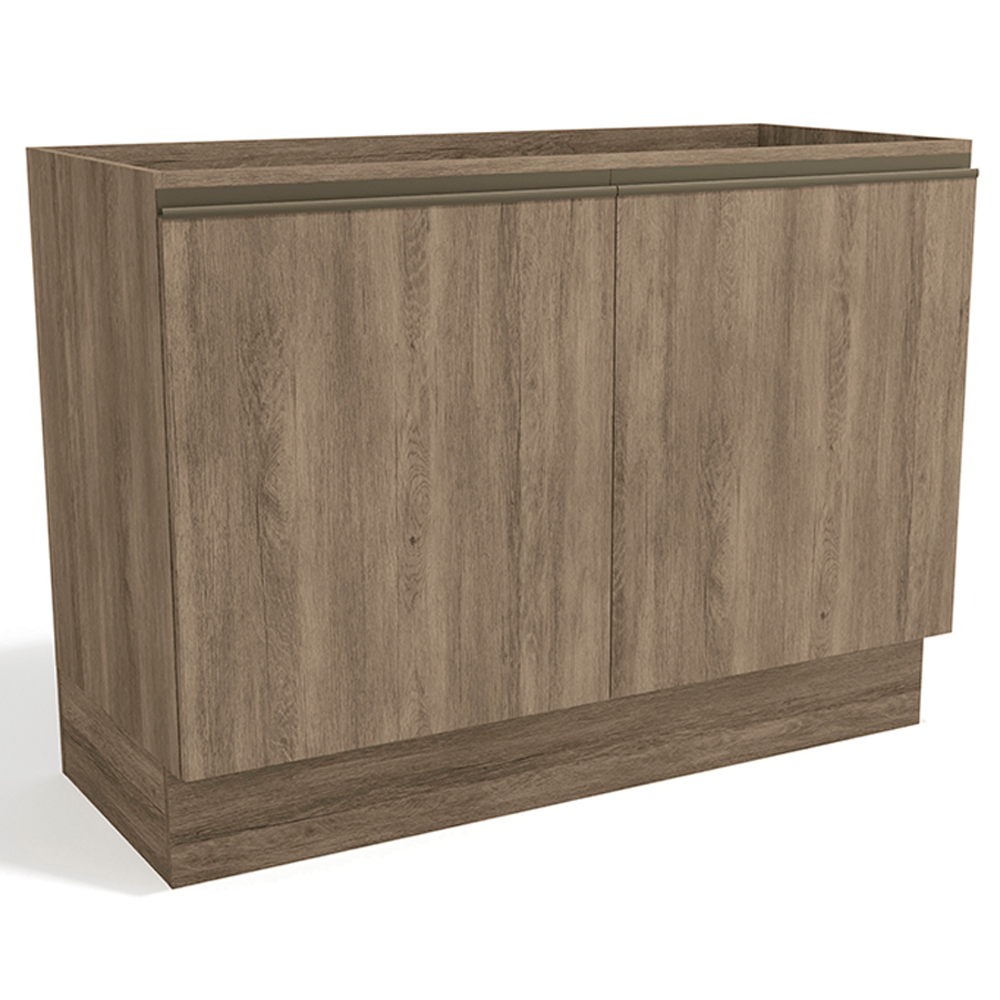 Balcao Pia Sem Tampo 2P 120 cm MDP Maxxi G745 Nogal Kappesberg Balcao Pia Sem Tampo 2P 120 cm MDP Maxxi G745 Nogal Kappesberg