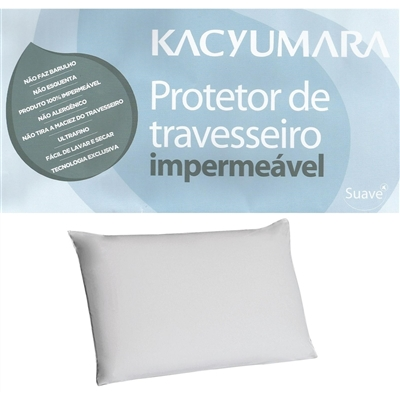 Protetor de Travesseiro Microfibra Impermeável Branco Protetor de Travesseiro Microfibra Impermeável Branco
