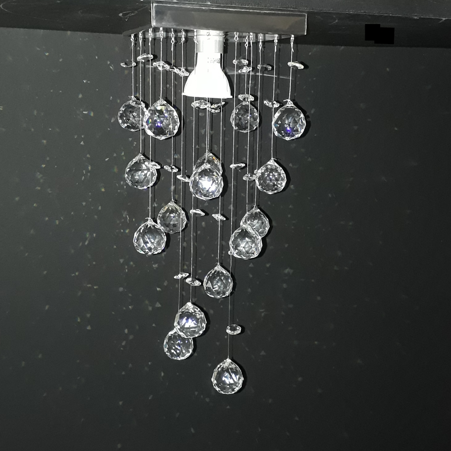 Lustre Chuva de Cristais para Corredor 35cm Lustre Chuva de Cristais para Corredor 35cm