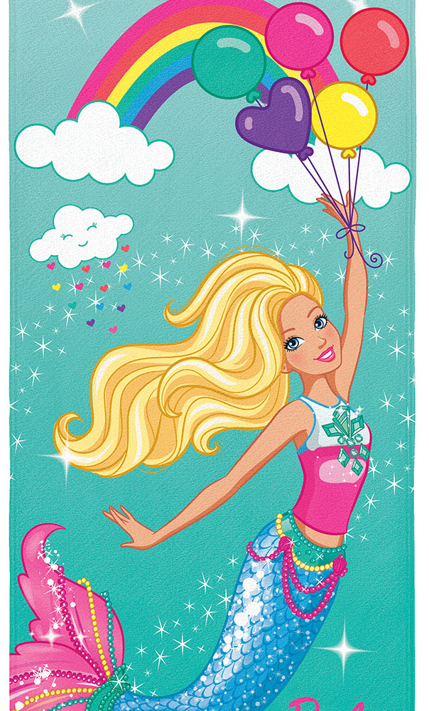 Toalha de Praia Transfer Barbie Dreamtopia - Lepper Toalha de Praia Transfer Barbie Dreamtopia - Lepper