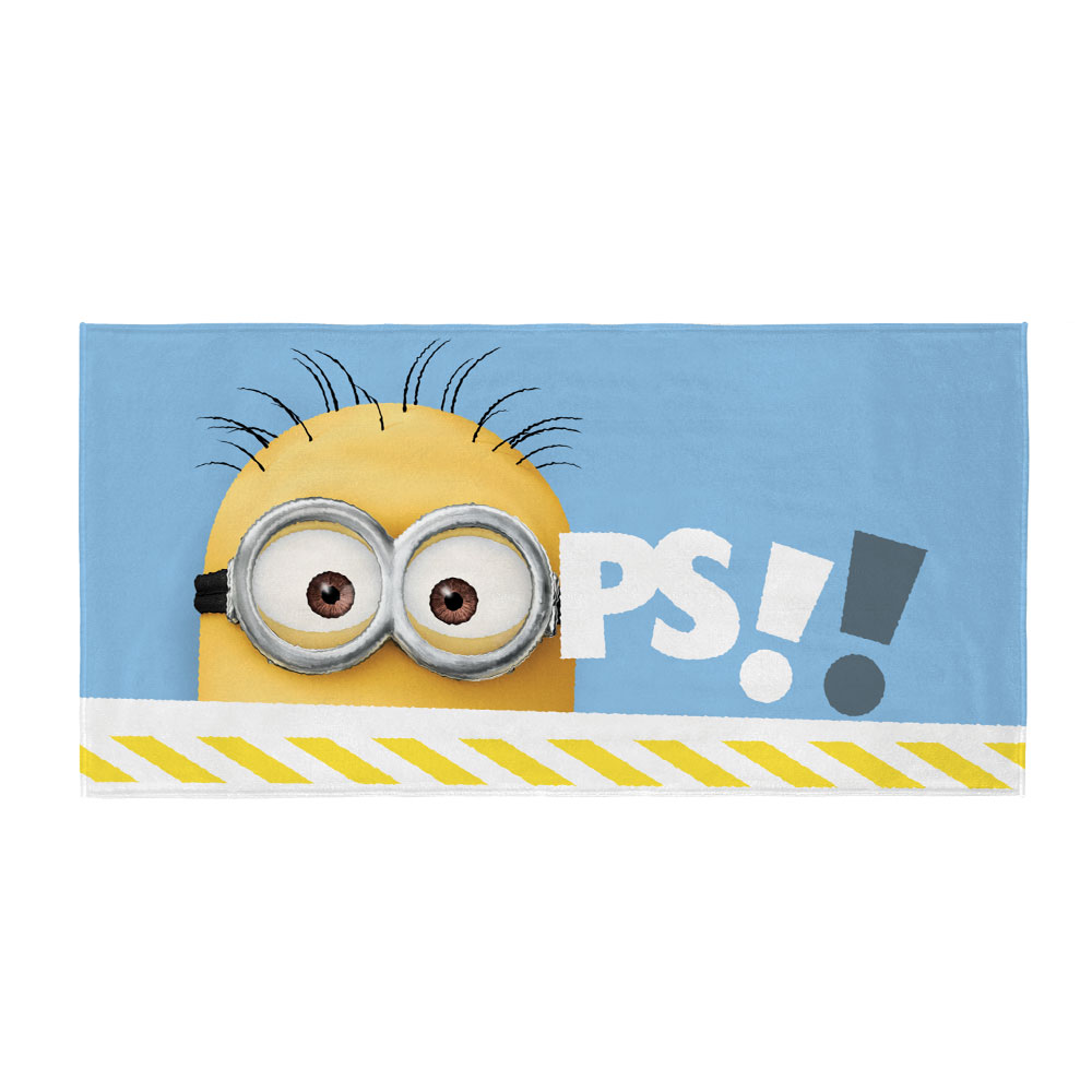 Toalha de Banho Felpuda Estampada Minions E Toalha de Banho Felpuda Estampada Minions E