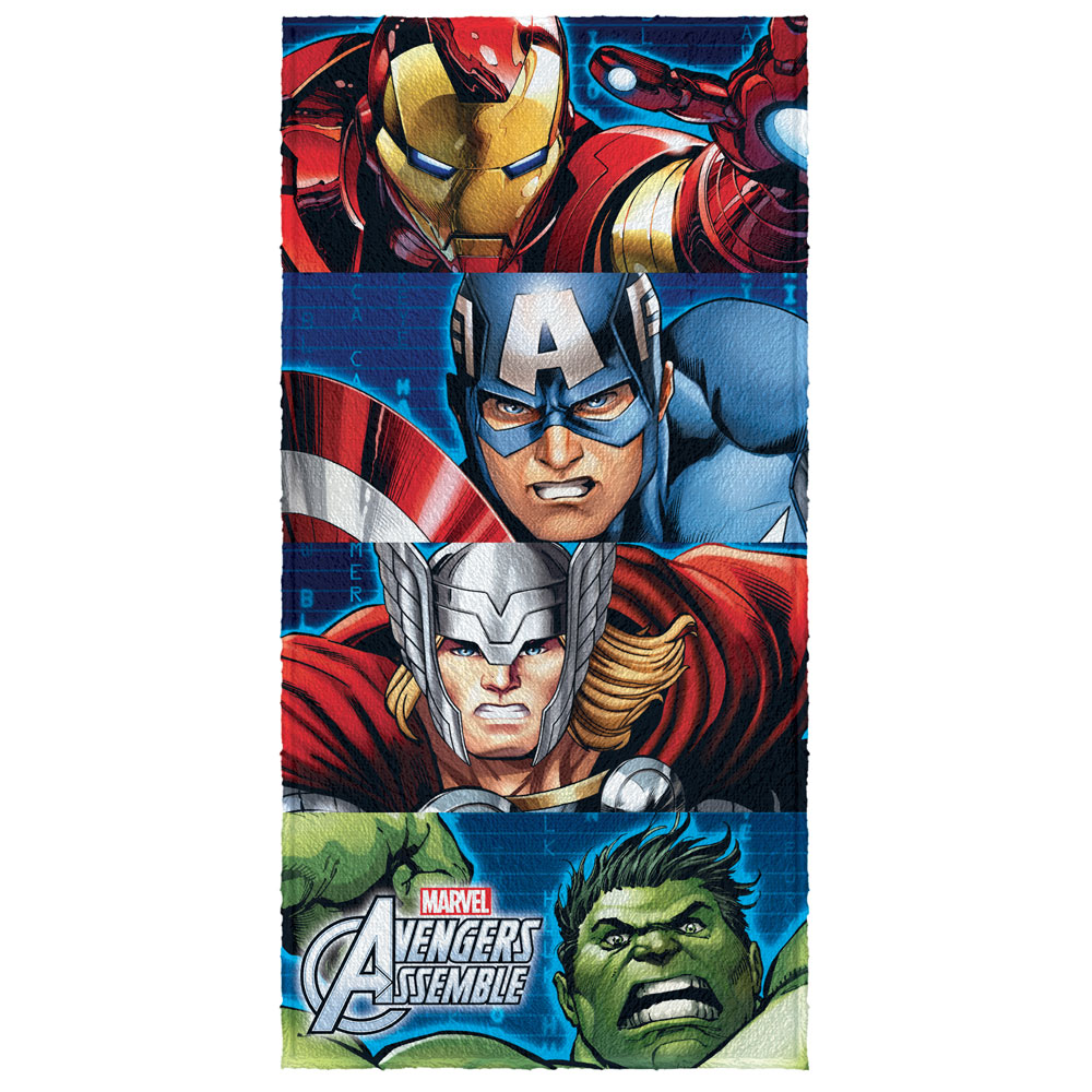 Toalha de Banho Felpuda Estampada Avengers B Toalha de Banho Felpuda Estampada Avengers B