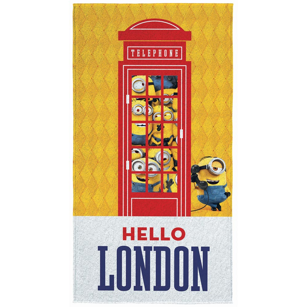 Toalha de Banho Felpuda Estampada Minions 1B Toalha de Banho Felpuda Estampada Minions 1B