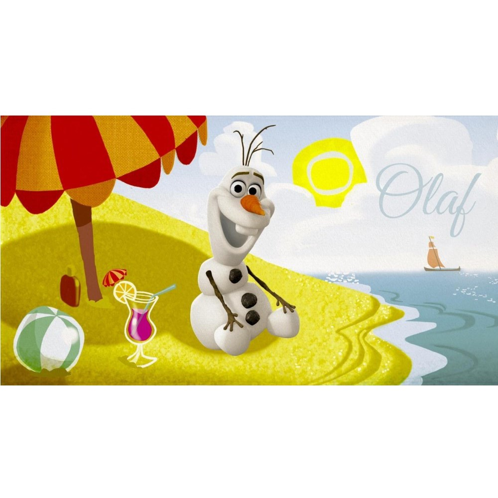 Toalha de Praia Aveludada Olaf Transfer Frozen Toalha de Praia Aveludada Olaf Transfer Frozen