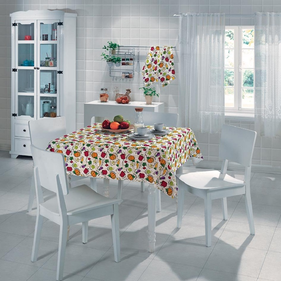 Toalha de Mesa Retangular 6 Lugares Orgânica Toalha de Mesa Retangular 6 Lugares Orgânica