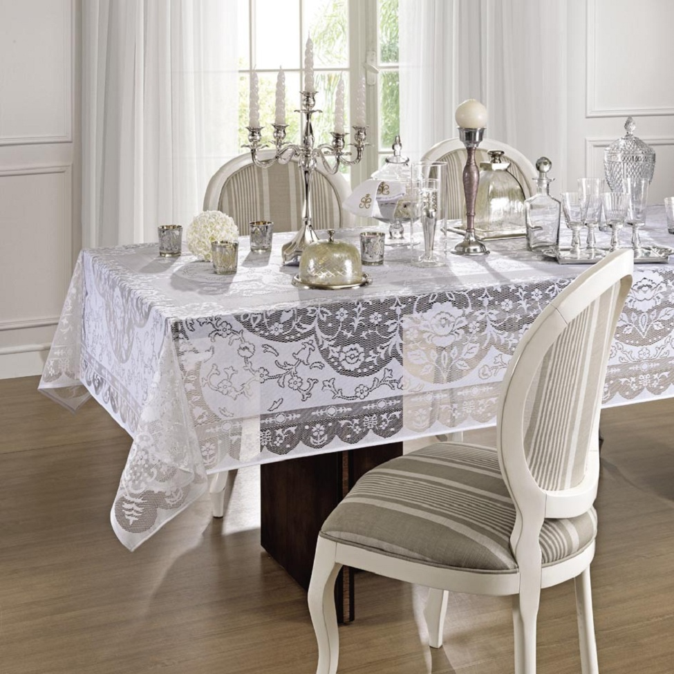 Toalha de Mesa Retangular 10 Lugares Dinner Lepper Toalha de Mesa Retangular 10 Lugares Dinner Lepper