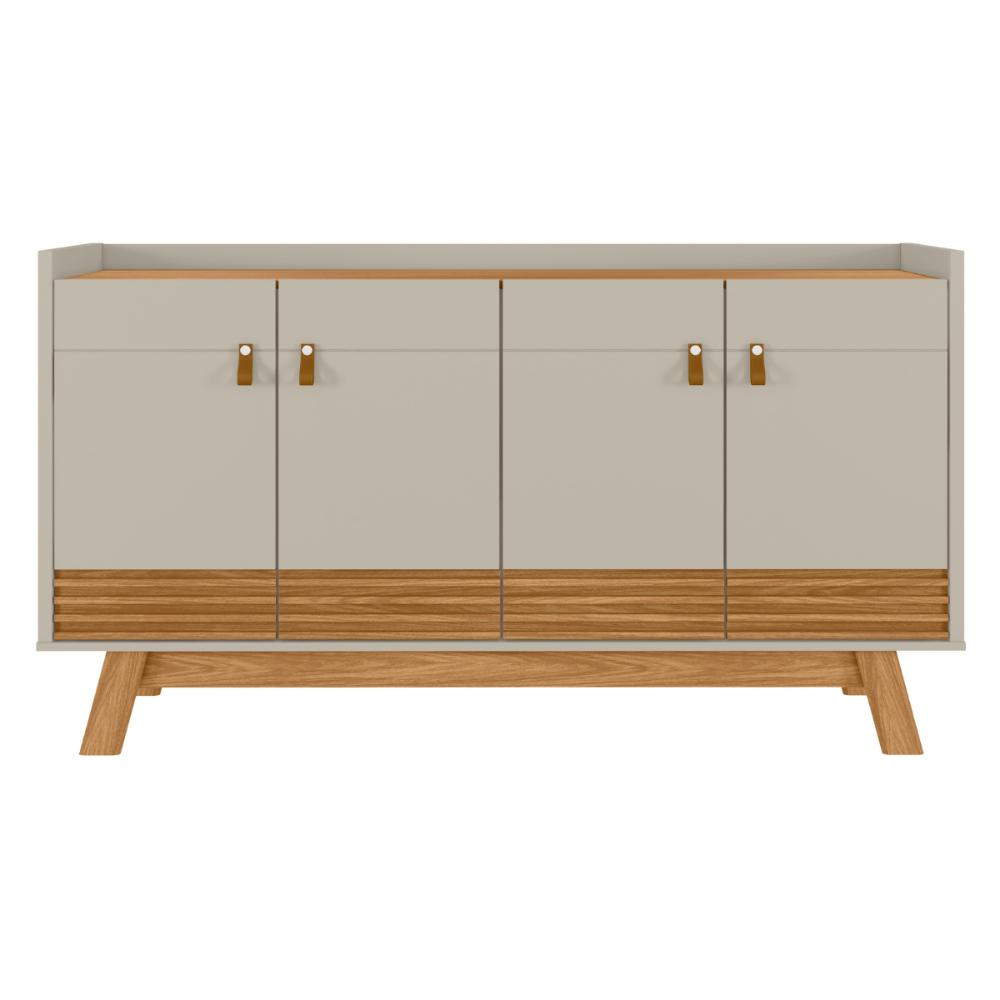 Buffet Aparador Ripado Estilo Retrô Tucson Nature Off-White Buffet Aparador Ripado Estilo Retrô Tucson Nature Off-White