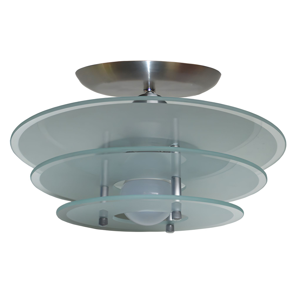 Lustre Luminária Plafon Redondo com 03 Vidros na cor Branco (Fosco) Ideal para Sala, Quarto, Cozinha, Banheiro - 30cm Lustre Luminária Plafon Redondo com 03 Vidros na cor Branco (Fosco) Ideal para Sala, Quarto, Cozinha, Banheiro - 30cm