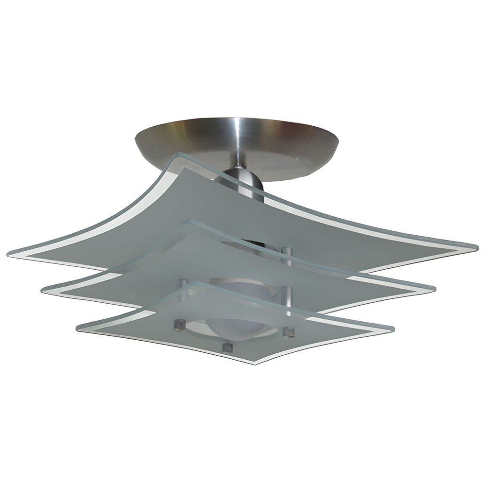 Lustre Luminária Plafon Japonês com 03 Vidros na cor Branco (Fosco) Ideal para Sala, Quarto, Cozinha, Banheiro - 30cm Lustre Luminária Plafon Japonês com 03 Vidros na cor Branco (Fosco) Ideal para Sala, Quarto, Cozinha, Banheiro - 30cm