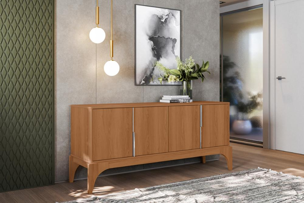 Buffet Lima Suporte P/ Decoração 4 Portas Para Itens - Jequitiba Buffet Lima Suporte P/ Decoração 4 Portas Para Itens - Jequitiba