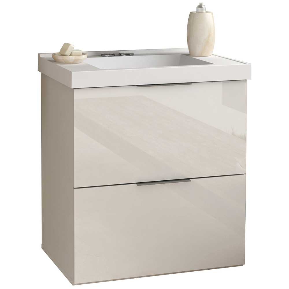 Armário Balcão Gabinete Para Banheiro 60cm Com 03 Gavetas Pietra B06 Branco Brilho - Lyam Decor Armário Balcão Gabinete Para Banheiro 60cm Com 03 Gavetas Pietra B06 Branco Brilho - Lyam Decor