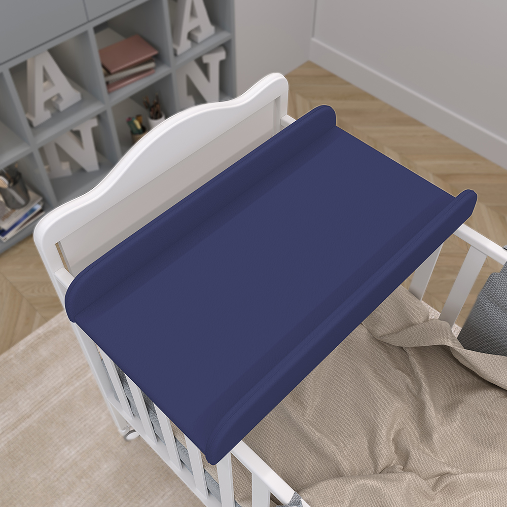Trocador De Fraldas Almofadado Para Berço P02 Azul Marinho - Lyam Decor Trocador De Fraldas Almofadado Para Berço P02 Azul Marinho - Lyam Decor