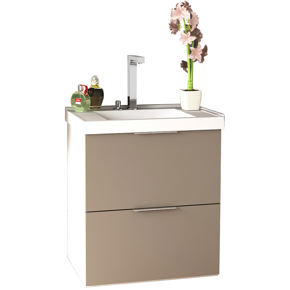 Armário Balcão Gabinete Para Banheiro 60cm Com 03 Gavetas Pietra B06 Gianduia Brilho - Lyam Decor Armário Balcão Gabinete Para Banheiro 60cm Com 03 Gavetas Pietra B06 Gianduia Brilho - Lyam Decor