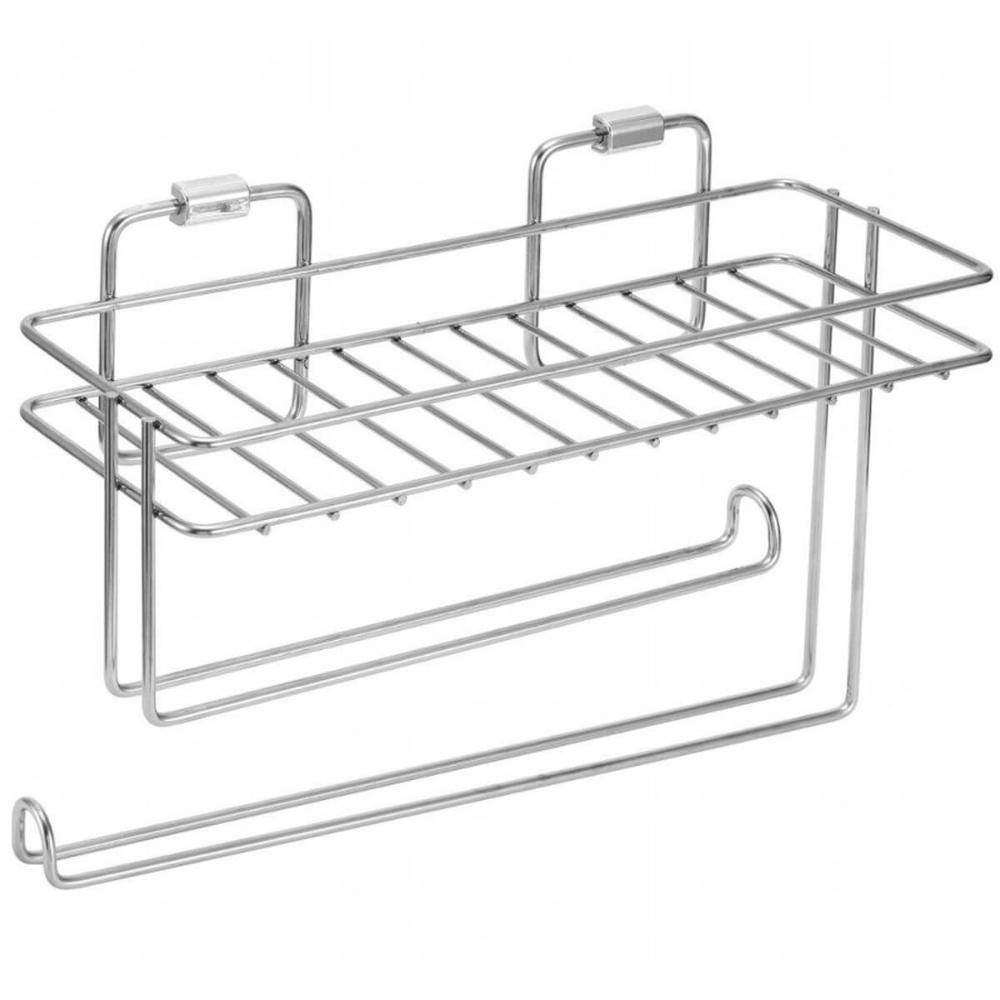 Porta Condimentos Inox Aramado Rolo de Papel Toalha Alumínio Temperos Suporte Parede Porta Condimentos Inox Aramado Rolo de Papel Toalha Alumínio Temperos Suporte Parede