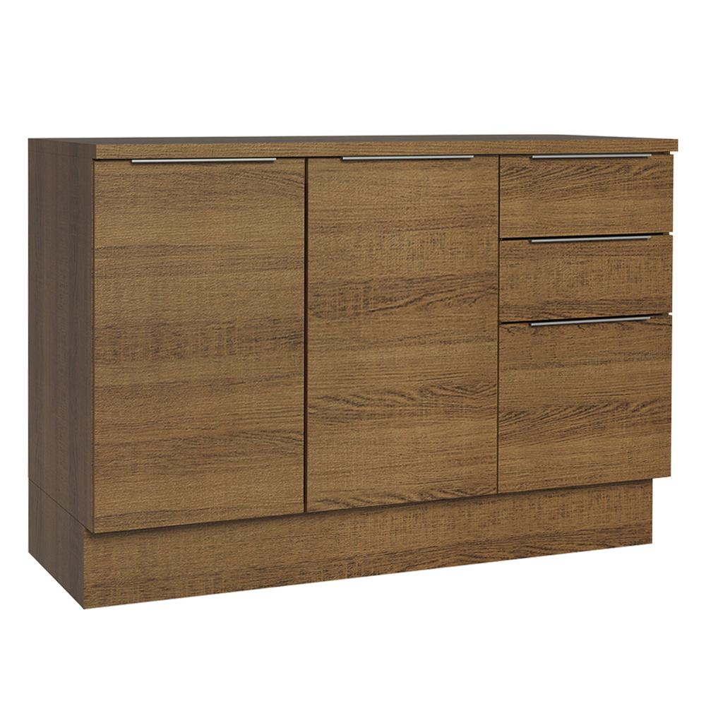 Balcão de Pia Cozinha 2 Portas e 3 Gavetas (Com Tampo) Rustic Stella Madesa Balcão de Pia Cozinha 2 Portas e 3 Gavetas (Com Tampo) Rustic Stella Madesa