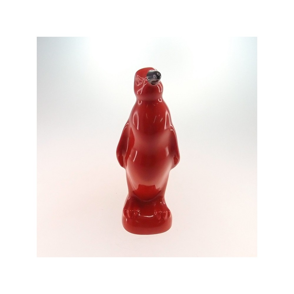 Miniatura Pinguim Cerâmica Decorativa Vermelho 23x18Cm Miniatura Pinguim Cerâmica Decorativa Vermelho 23x18Cm