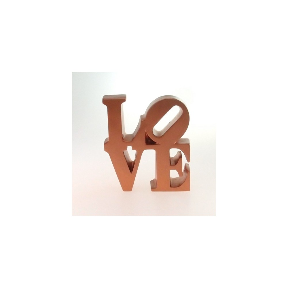 Letreiro Love Decorativo Para Mesa Cor Cobre 15x16Cm Letreiro Love Decorativo Para Mesa Cor Cobre 15x16Cm
